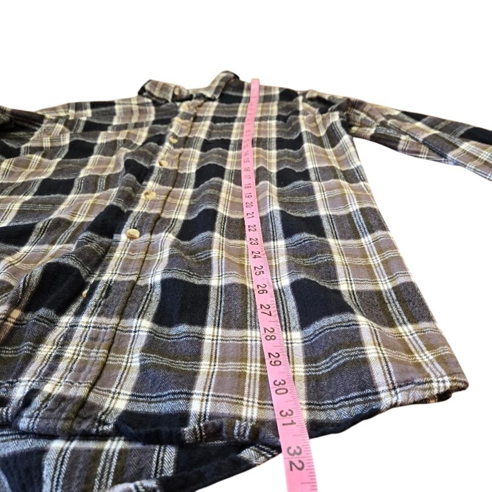Red Head Mens Plaid Flannel Shirt Long Sleeve Button Down Warm Top Sz LT Tall - Picture 9 of 10